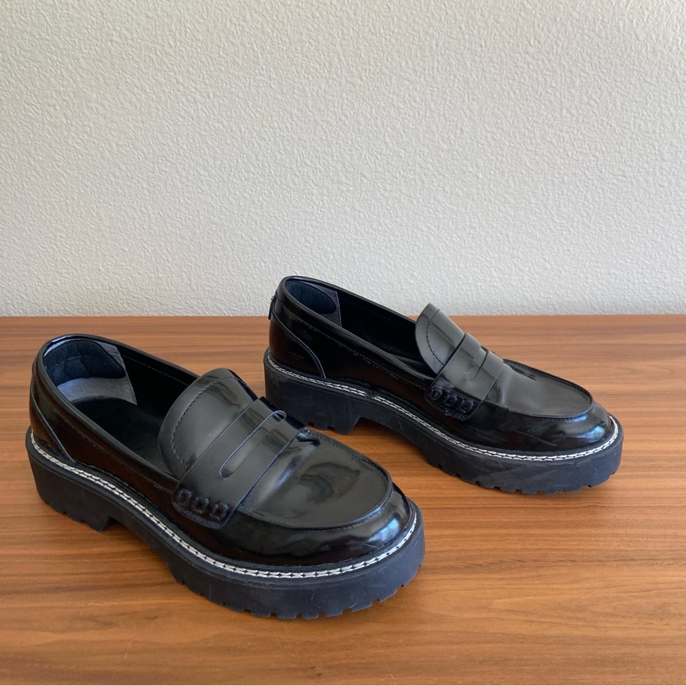 Calvin Klein Black Patent Leather Loafers